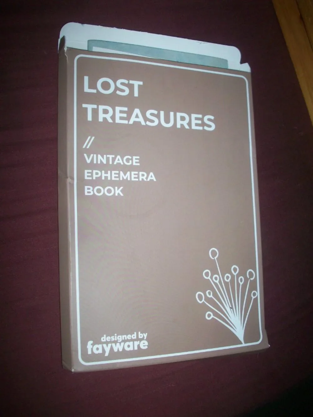 Fayware Vintage Ephemera journaling Book only Forest w/ Church in Background
